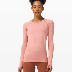Lululemon Swiftly Tech Pink Long Sleeve Tee 10
